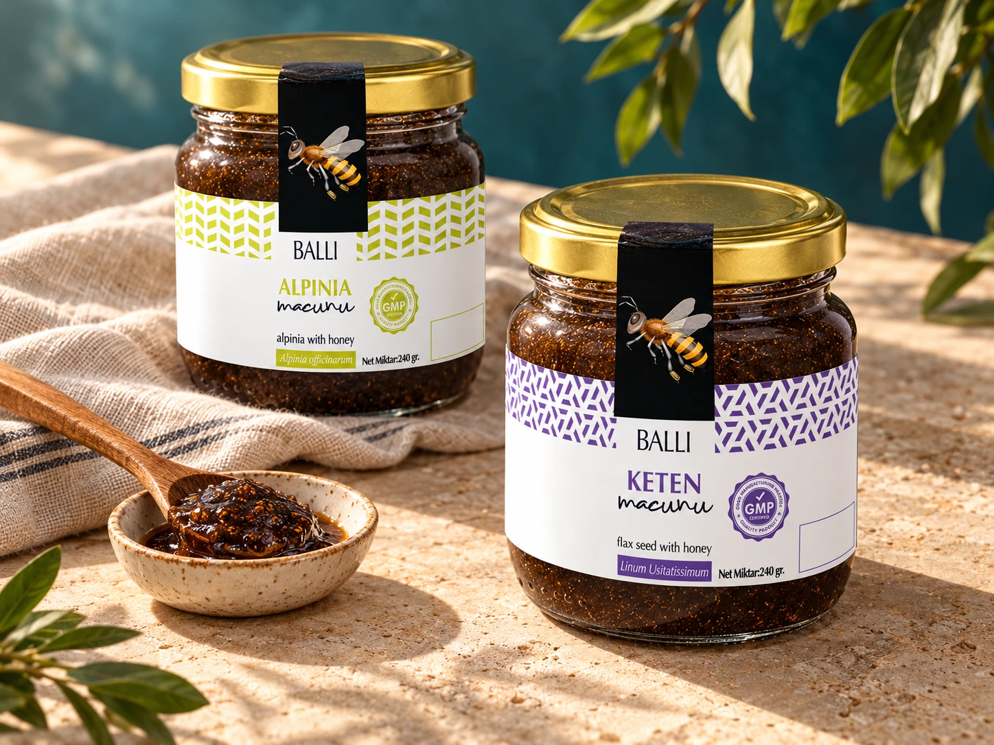 Awe Cemre Alpinia and flaxseed paste still life